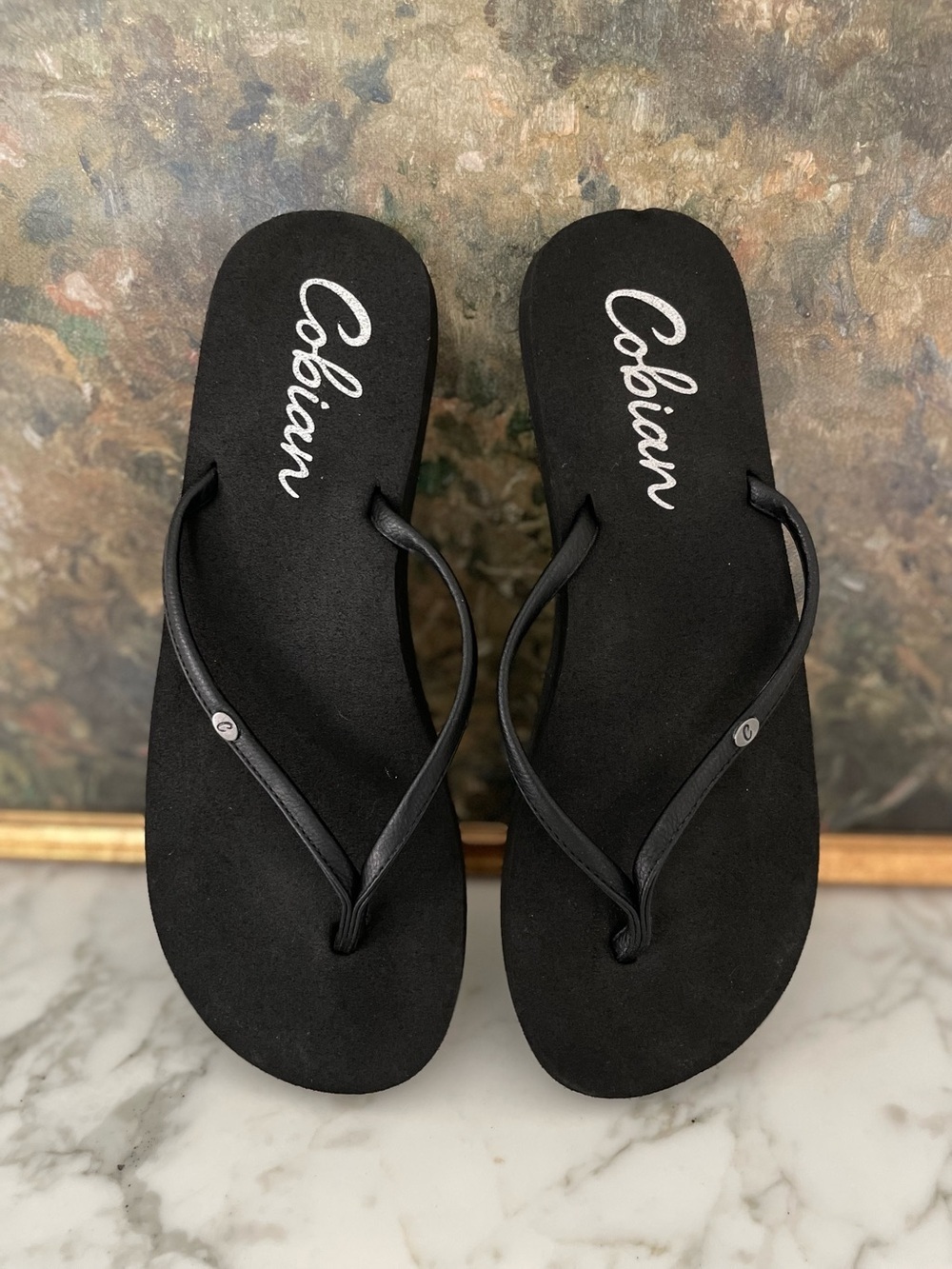 Cobian Nias Bounce 2 Flip Flop Sandal Womens Size 9 Black Comfort